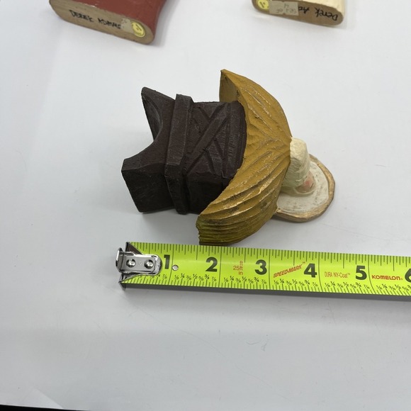 Carved Wood Nativity Folk Art‎ Hand Painted Signed Derek Adams Jesus Mary Joseph - Picture 12 of 12